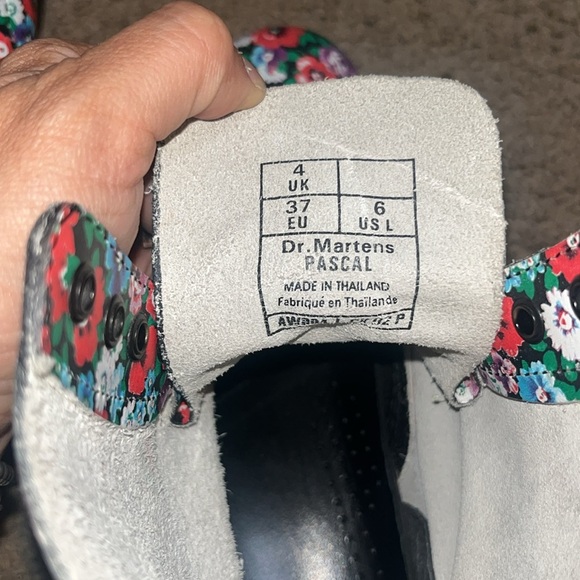 Dr. Martens 1460 Pascal Leather Lace-up Combat Boots Wild Poppy Red Floral 6 - Picture 8 of 9